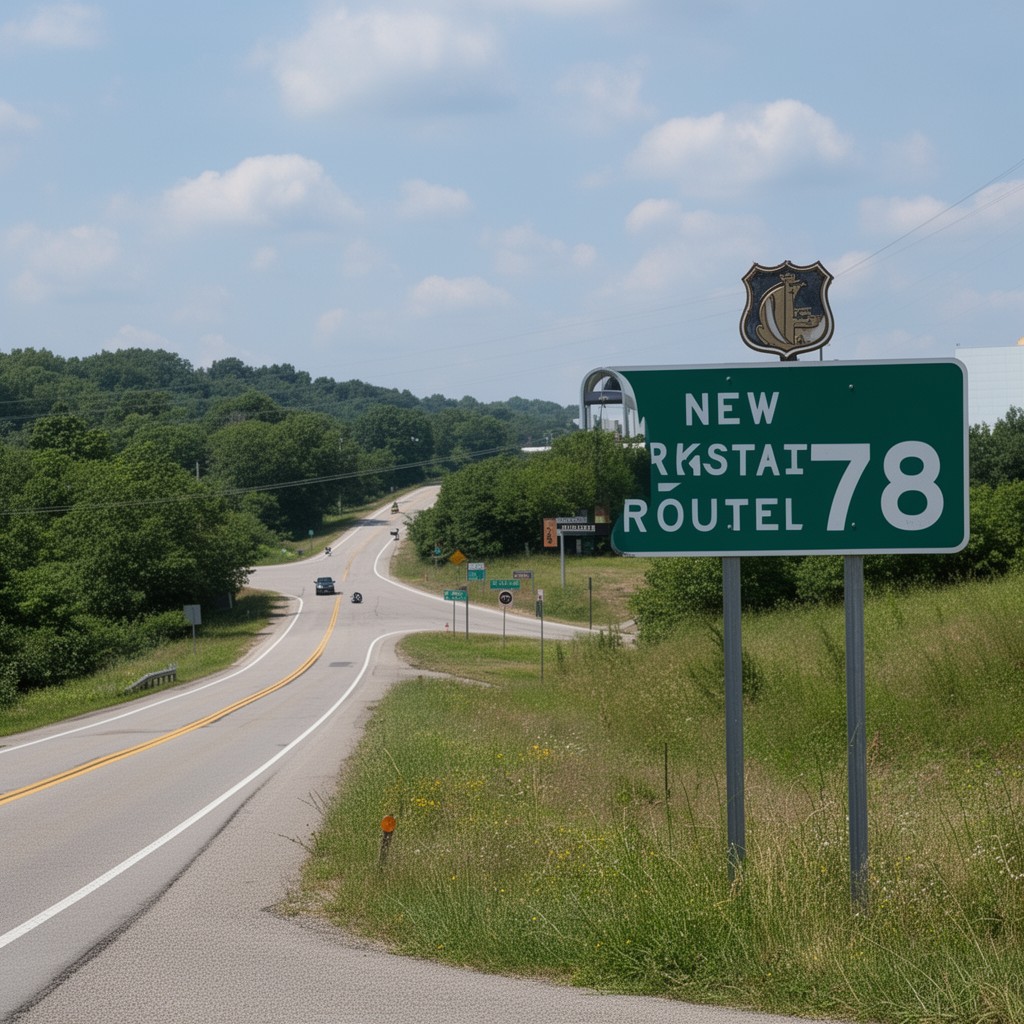 AI-generated illustration of New York State Route 78