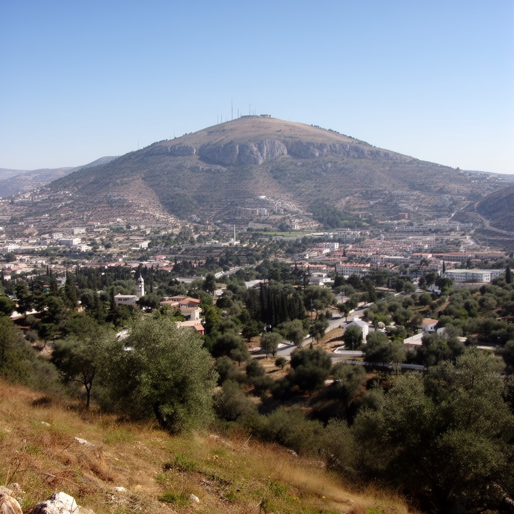 AI-generated illustration of Mount Tabor