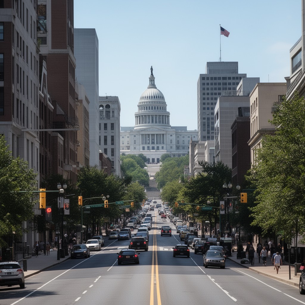AI-generated illustration of North Capitol Street