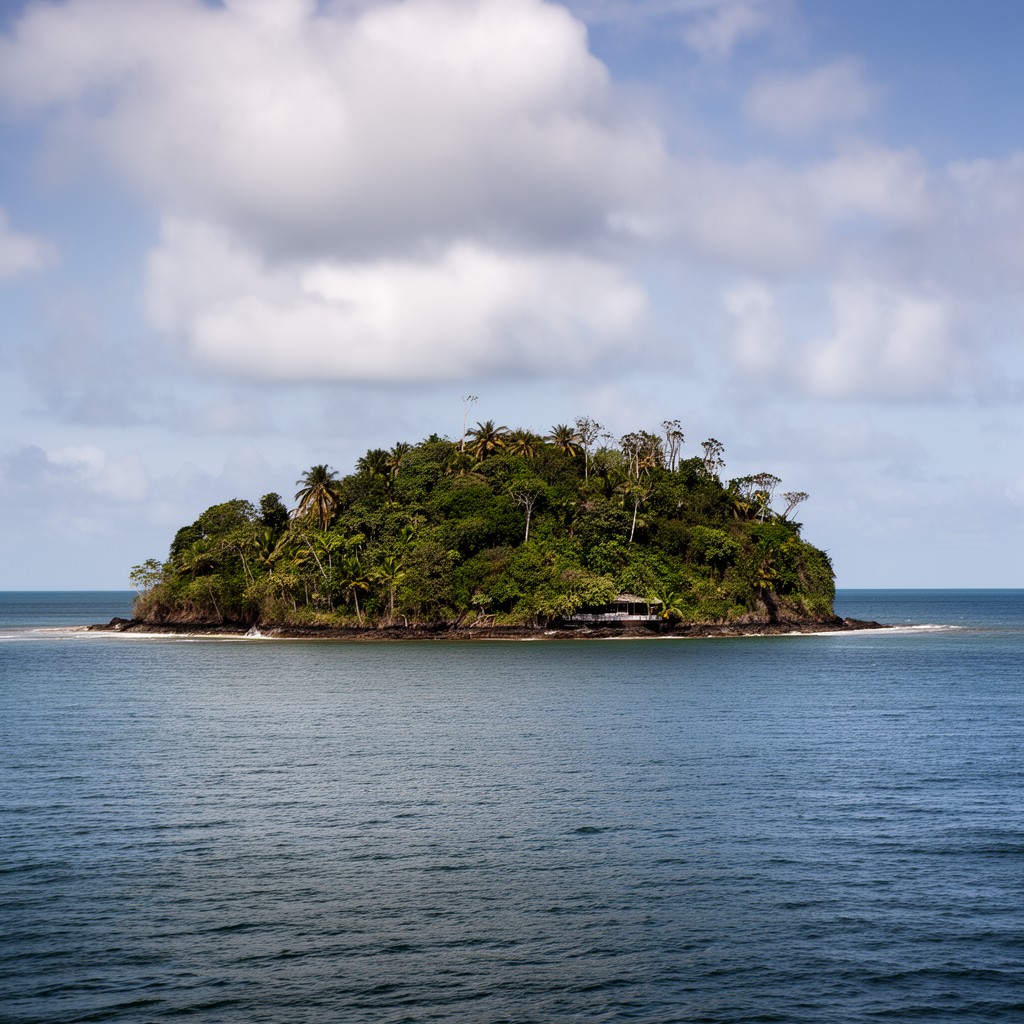 AI-generated illustration of Sandfly Island