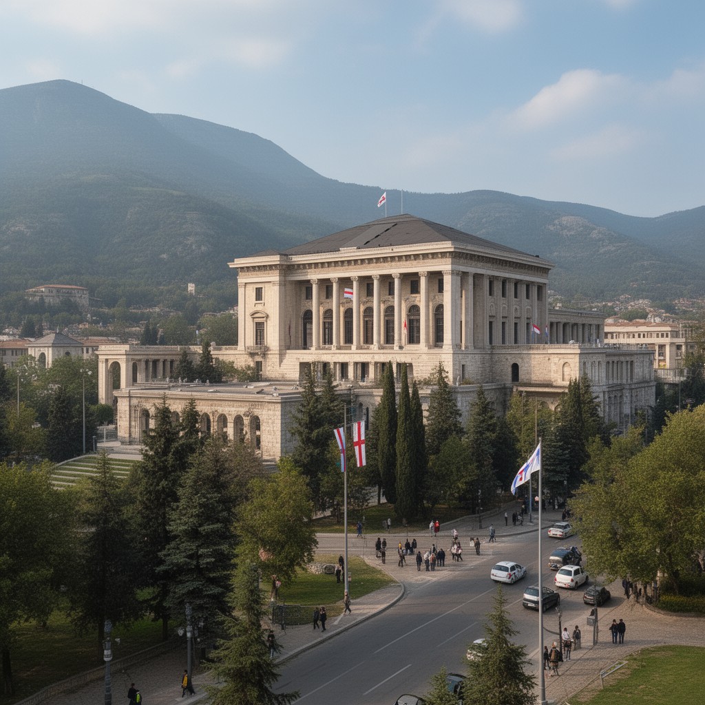 AI-generated illustration of Parliament of Georgia (2012–2019 seat)