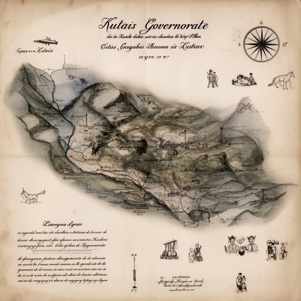 AI-generated illustration of Kutais Governorate