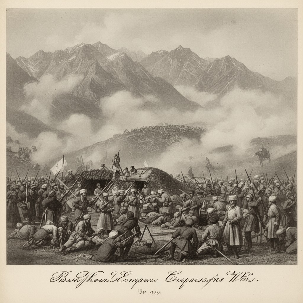 AI-generated illustration of Caucasian War