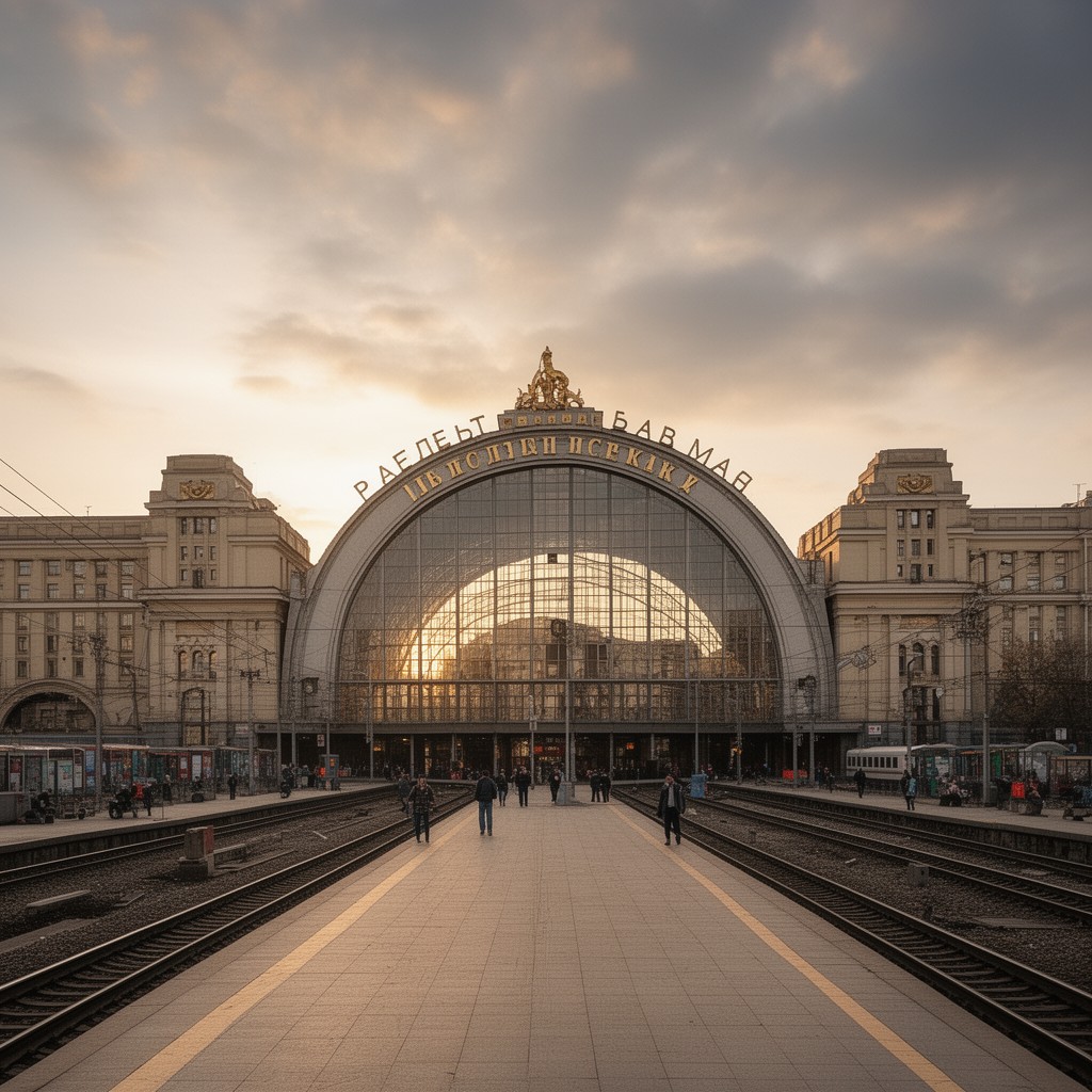 AI-generated illustration of Paveletsky railway station