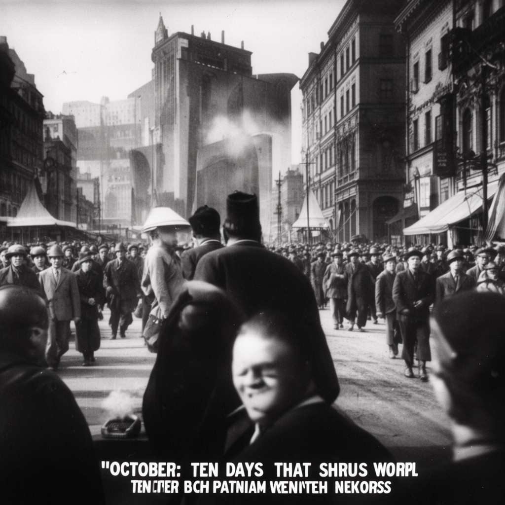 AI-generated illustration of October: Ten Days That Shook the World