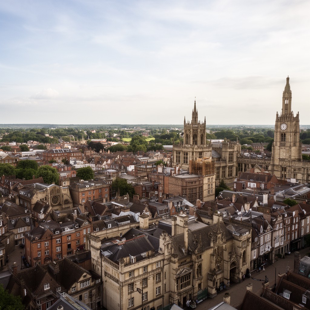 AI-generated illustration of Peterborough (unitary authority area for ceremonial purposes)