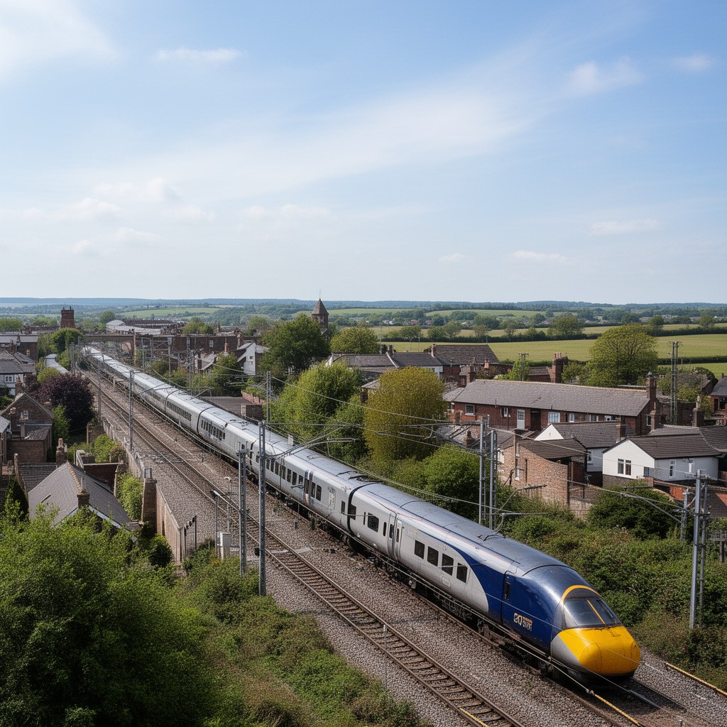 AI-generated illustration of East Coast Main Line
