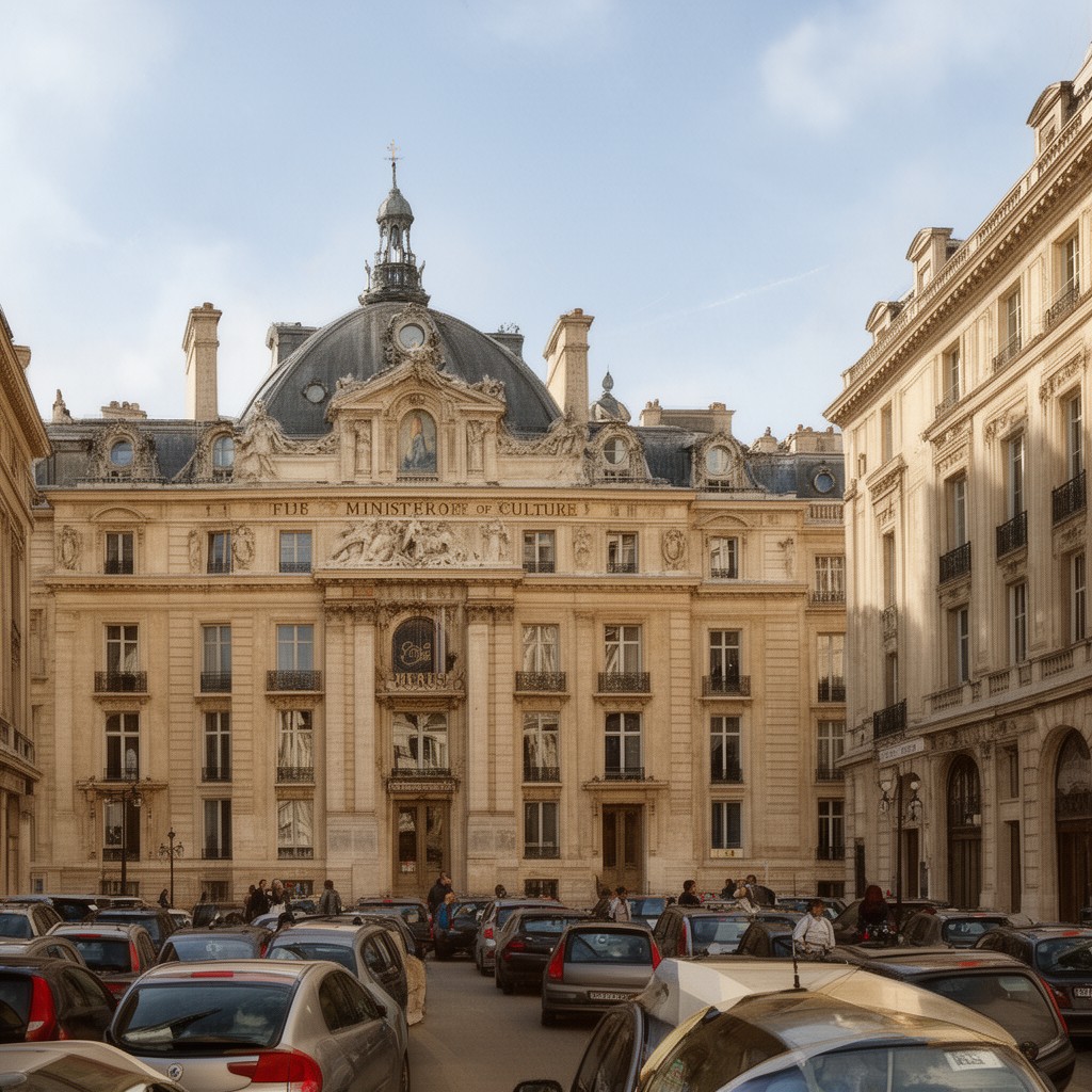 AI-generated illustration of French Ministry of Culture