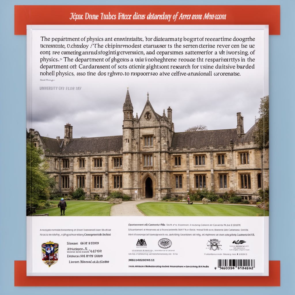 AI-generated illustration of Department of Physics, University of Cambridge