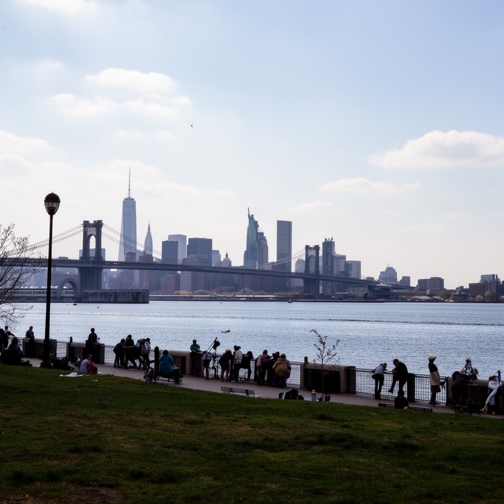 AI-generated illustration of Liberty State Park, New Jersey