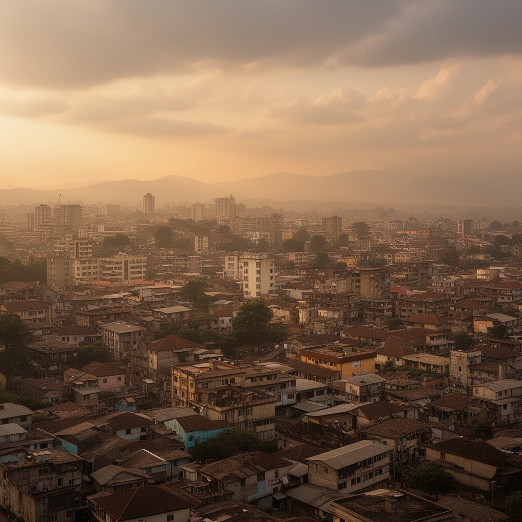 AI-generated illustration of Kampala