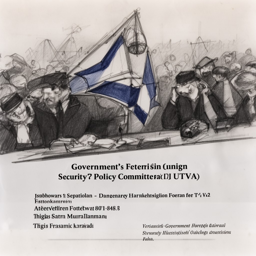 AI-generated illustration of Government’s Foreign and Security Policy Committee (TP-UTVA)