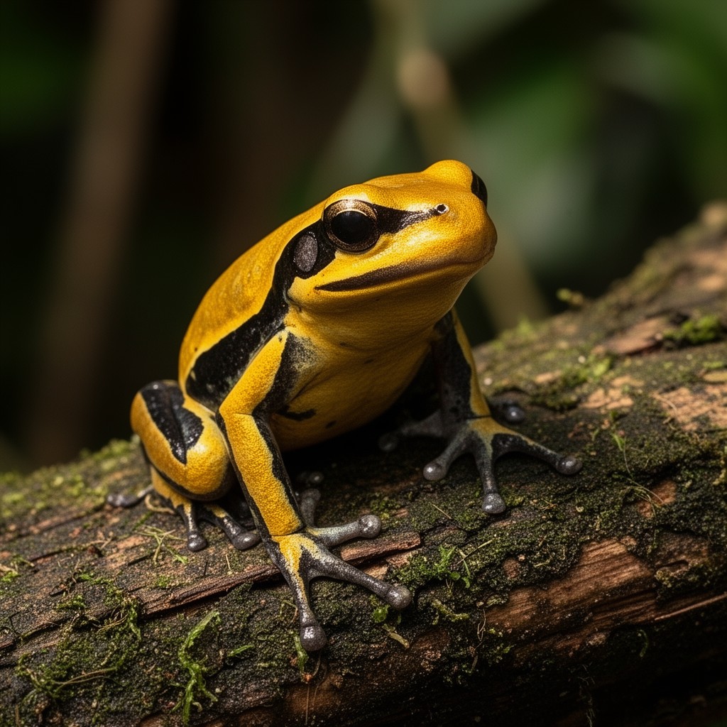 AI-generated illustration of Panamanian golden frog