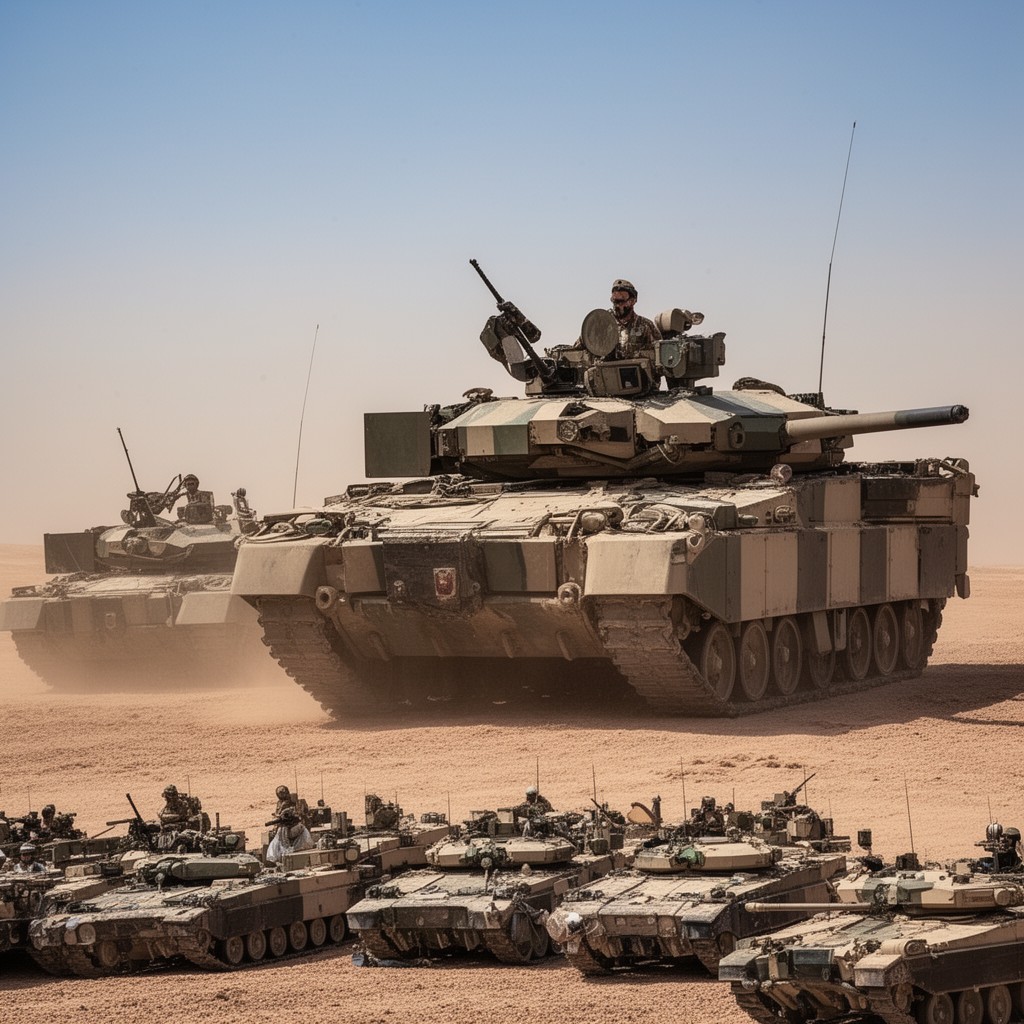 AI-generated illustration of Qatar Armed Forces