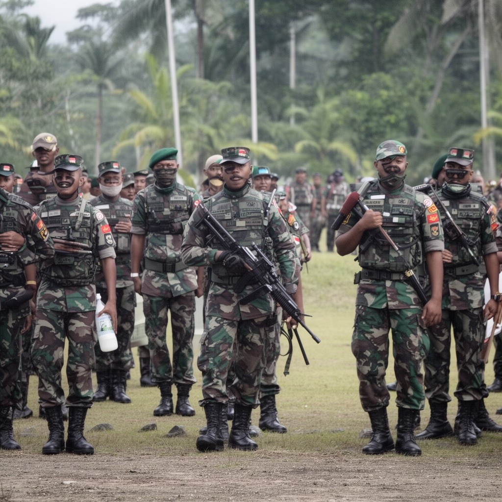 AI-generated illustration of Indonesian Army