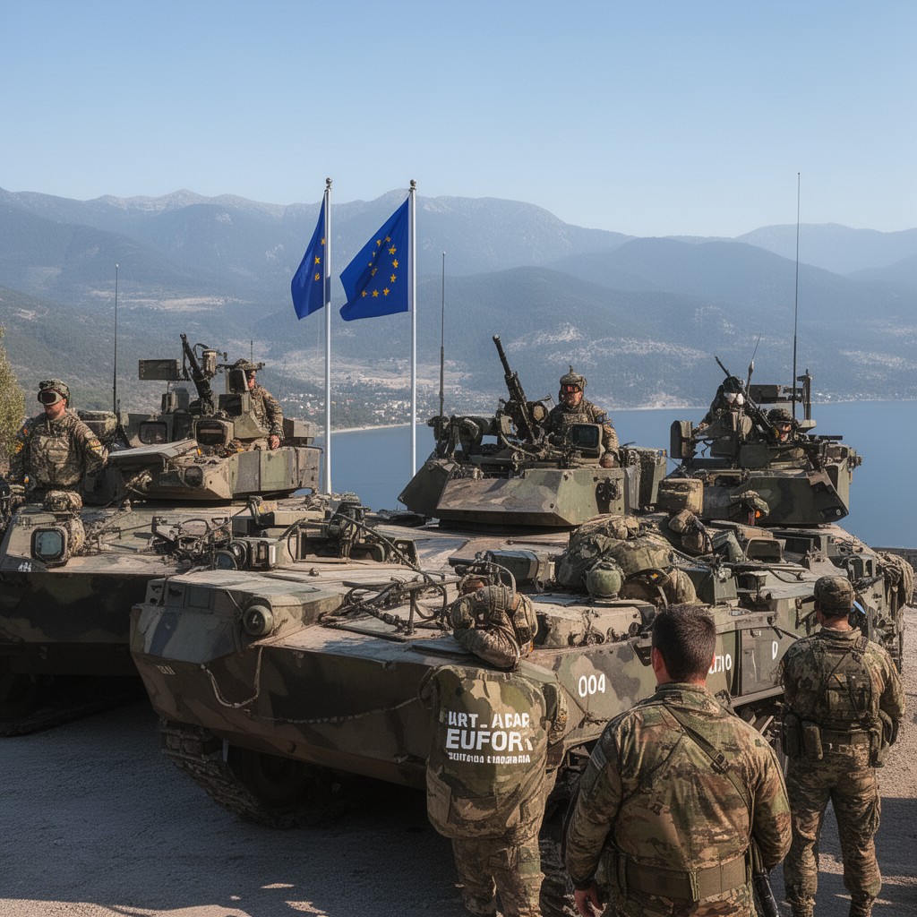 AI-generated illustration of EUFOR Althea in Bosnia and Herzegovina