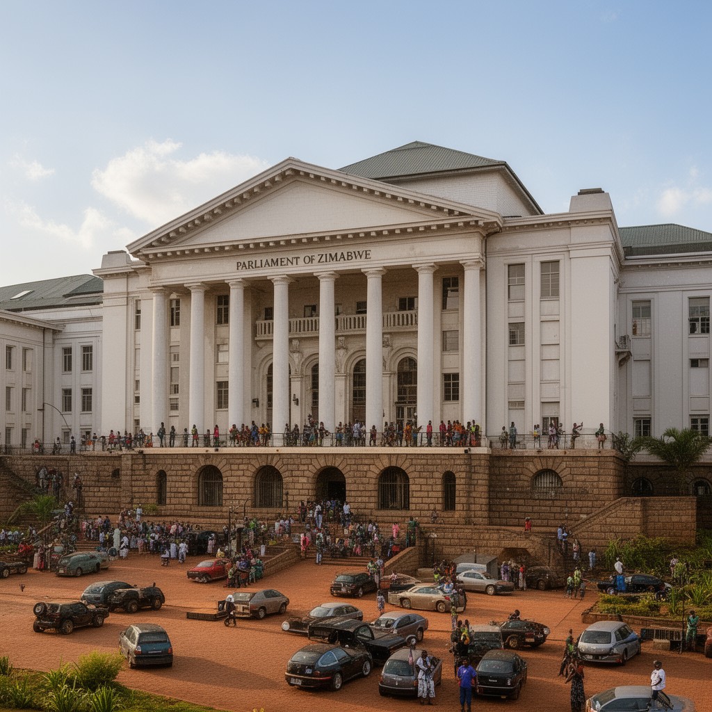 AI-generated illustration of Parliament of Zimbabwe