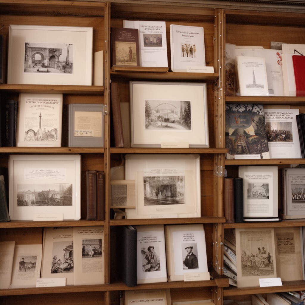AI-generated illustration of Svenska litteratursällskapet i Finland