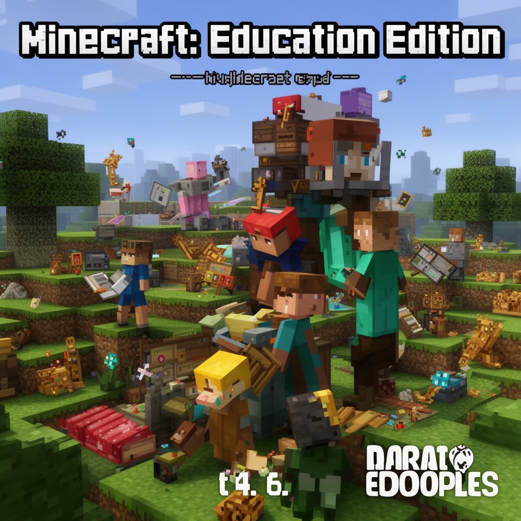 AI-generated illustration of Minecraft: Education Edition