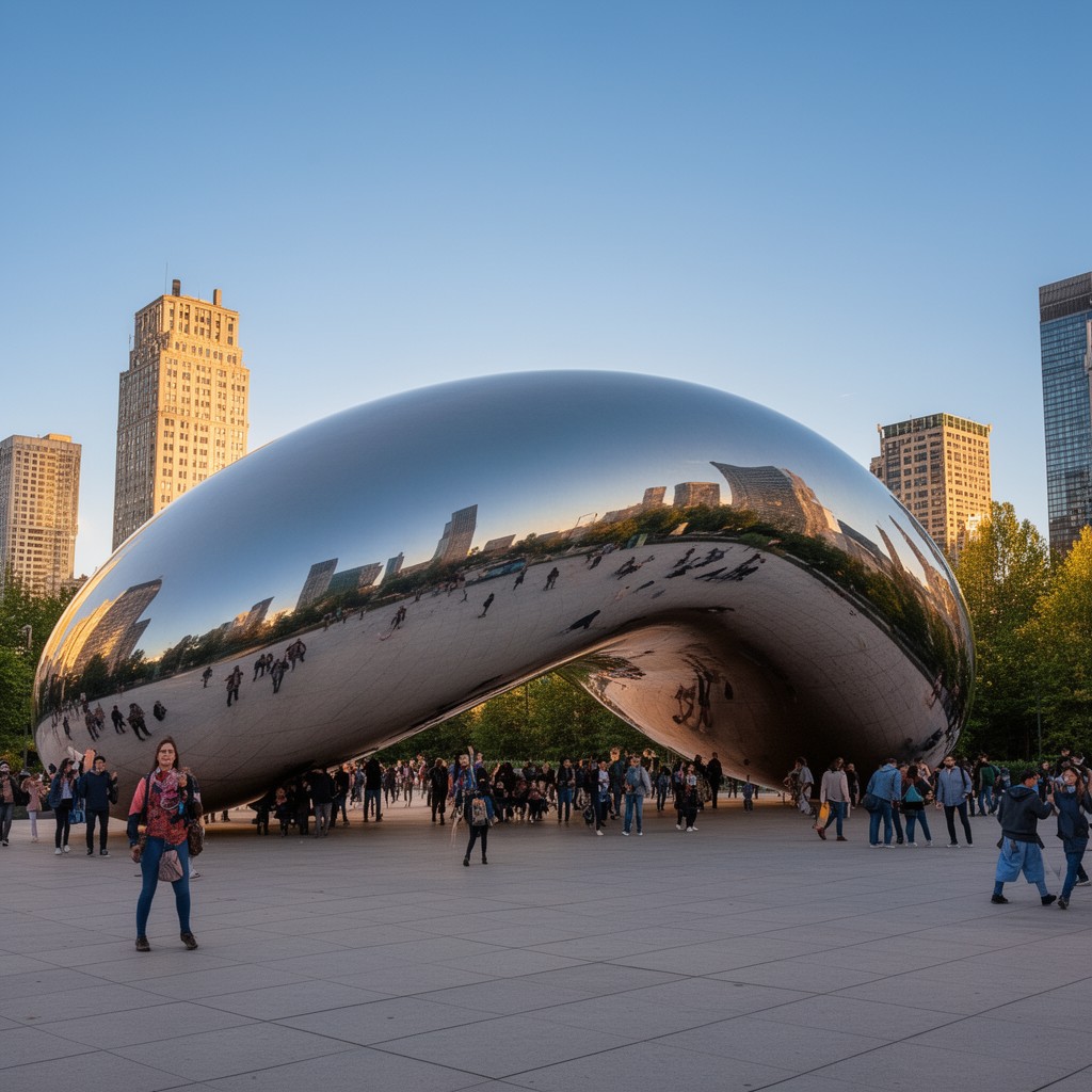 AI-generated illustration of Cloud Gate