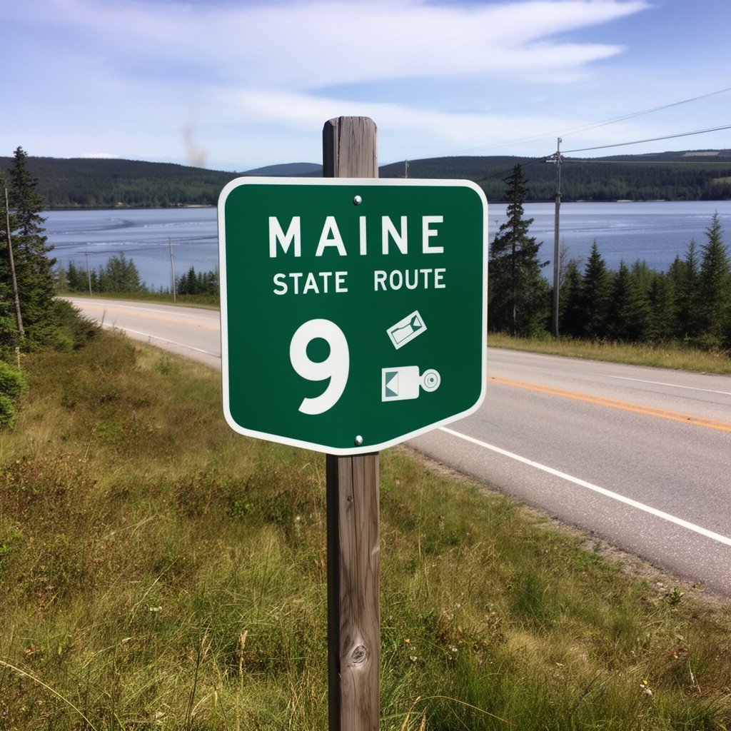 AI-generated illustration of Maine State Route 9