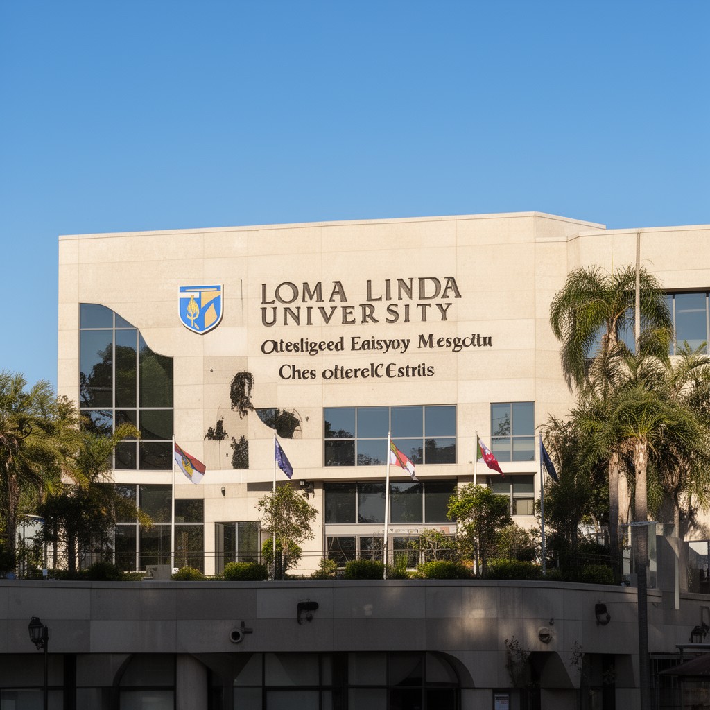 AI-generated illustration of Loma Linda University