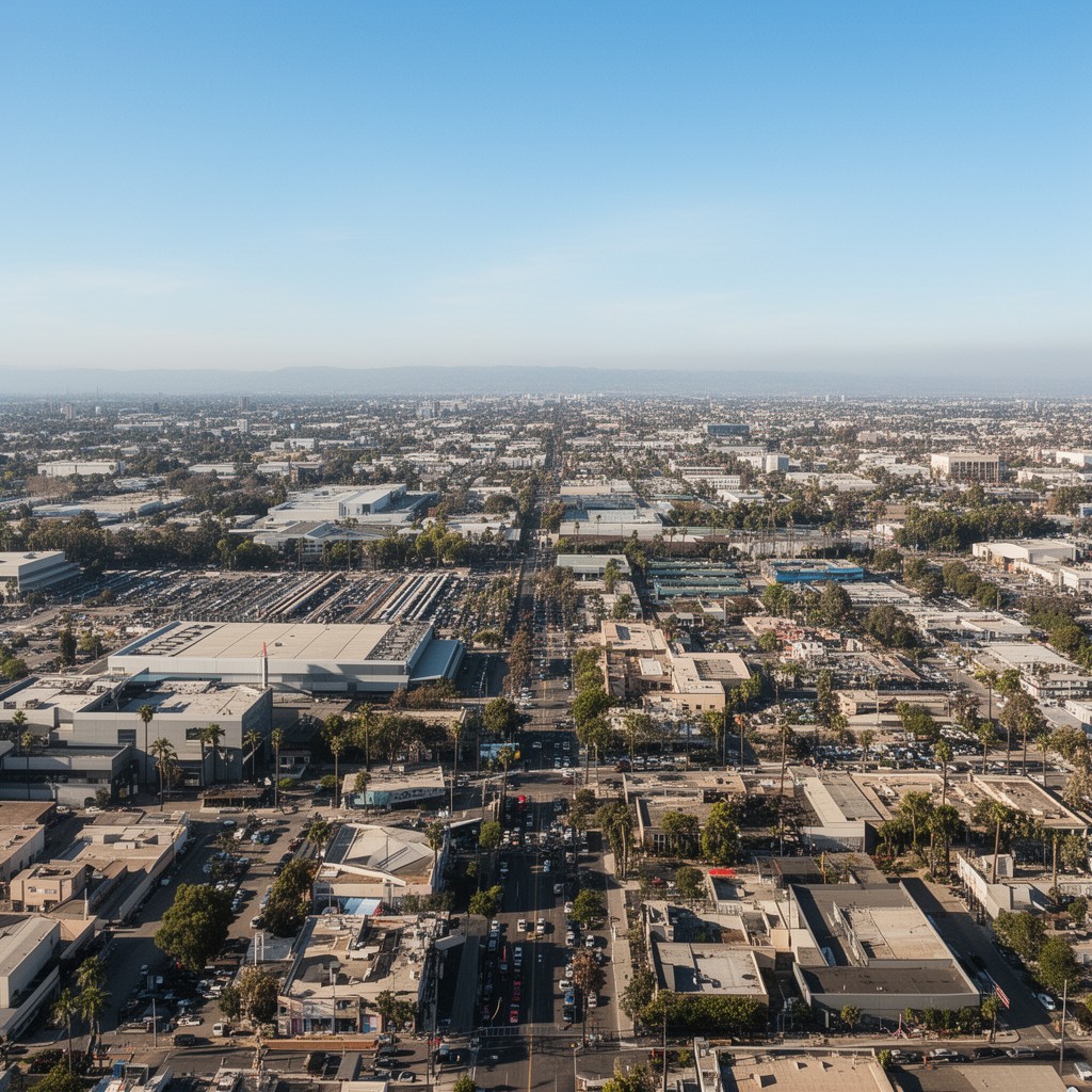 AI-generated illustration of Hawthorne, California