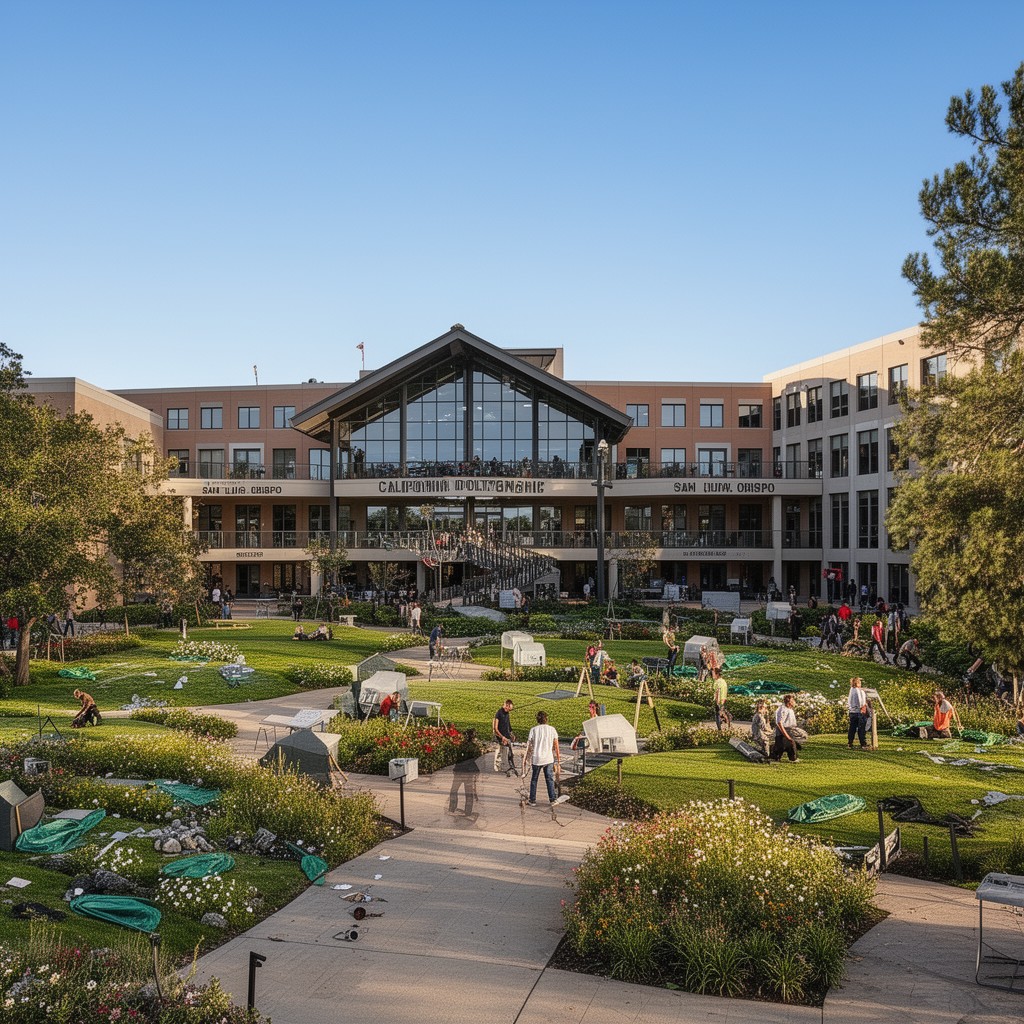 AI-generated illustration of California Polytechnic State University, San Luis Obispo