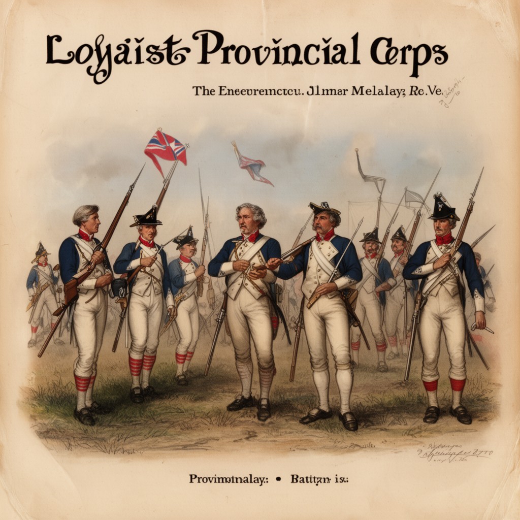 AI-generated illustration of Loyalist provincial corps