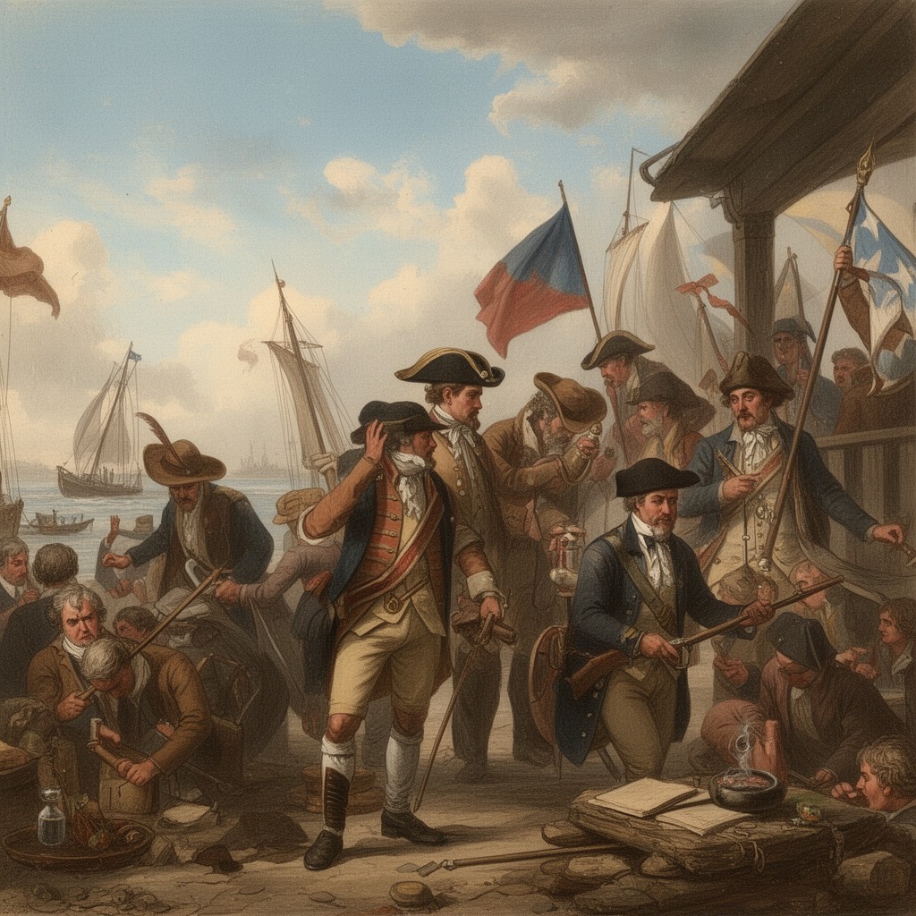 AI-generated illustration of American Loyalists