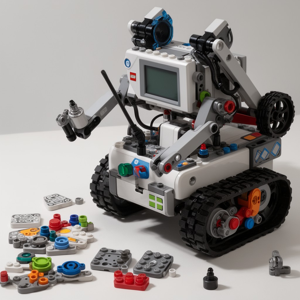 AI-generated illustration of LEGO Mindstorms NXT