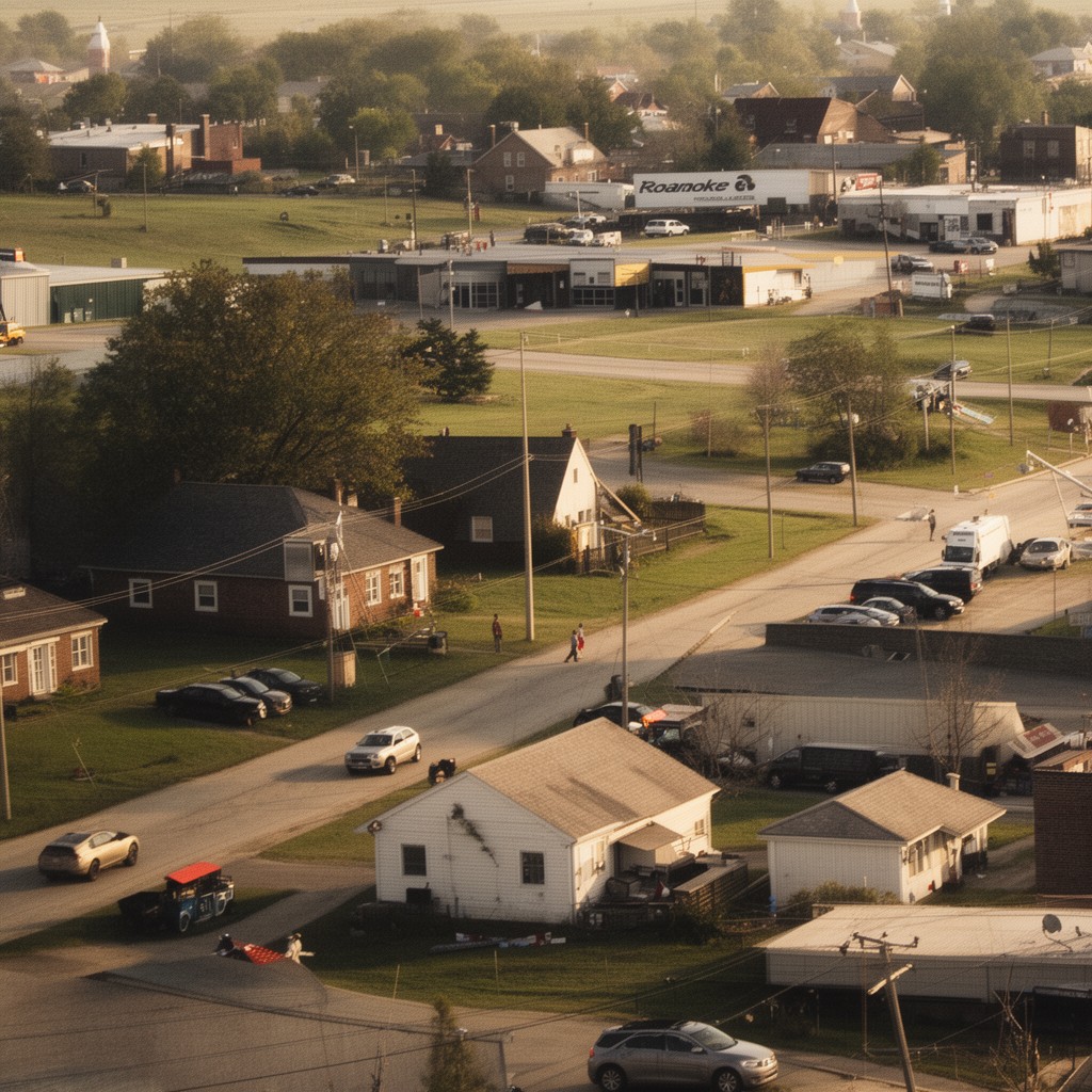 AI-generated illustration of Roanoke, Indiana