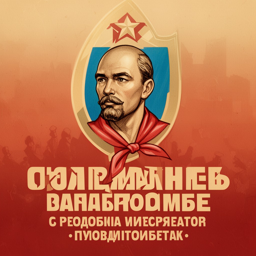AI-generated illustration of Vladimir Lenin All-Union Pioneer Organization