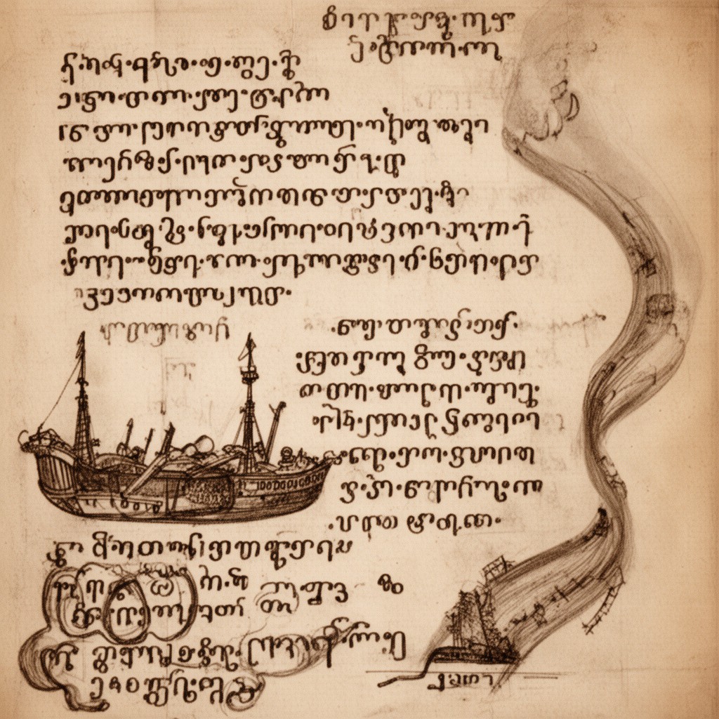 AI-generated illustration of Georgian language