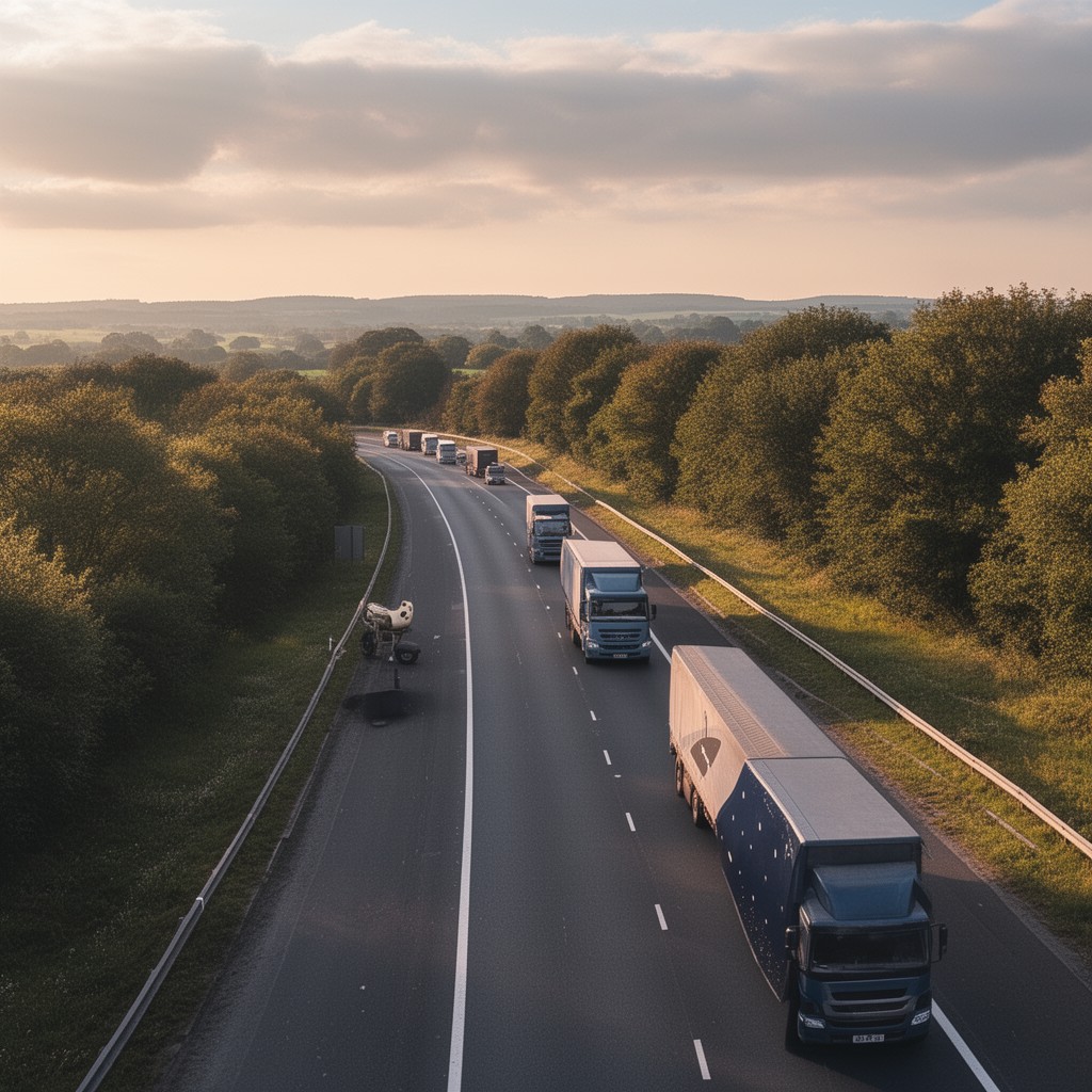 AI-generated illustration of A14 road