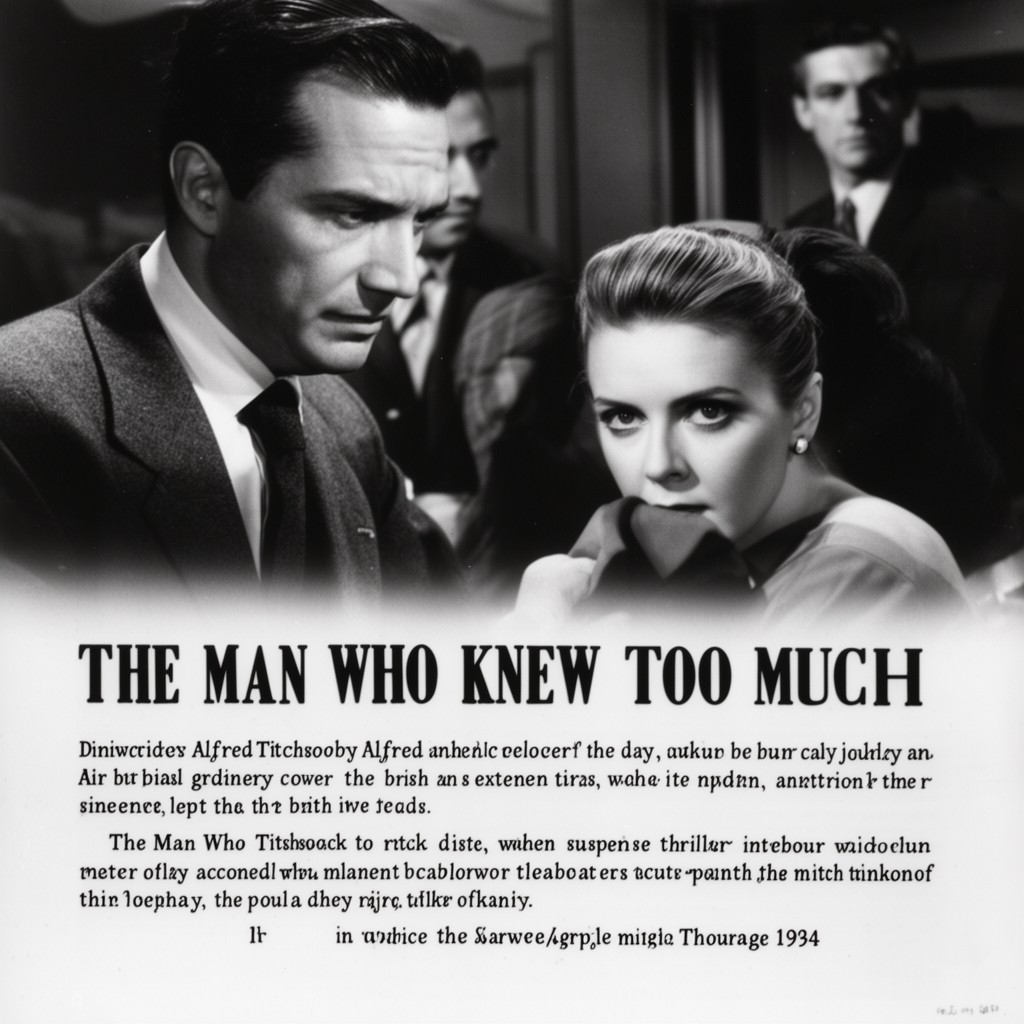 AI-generated illustration of The Man Who Knew Too Much (1934 film)