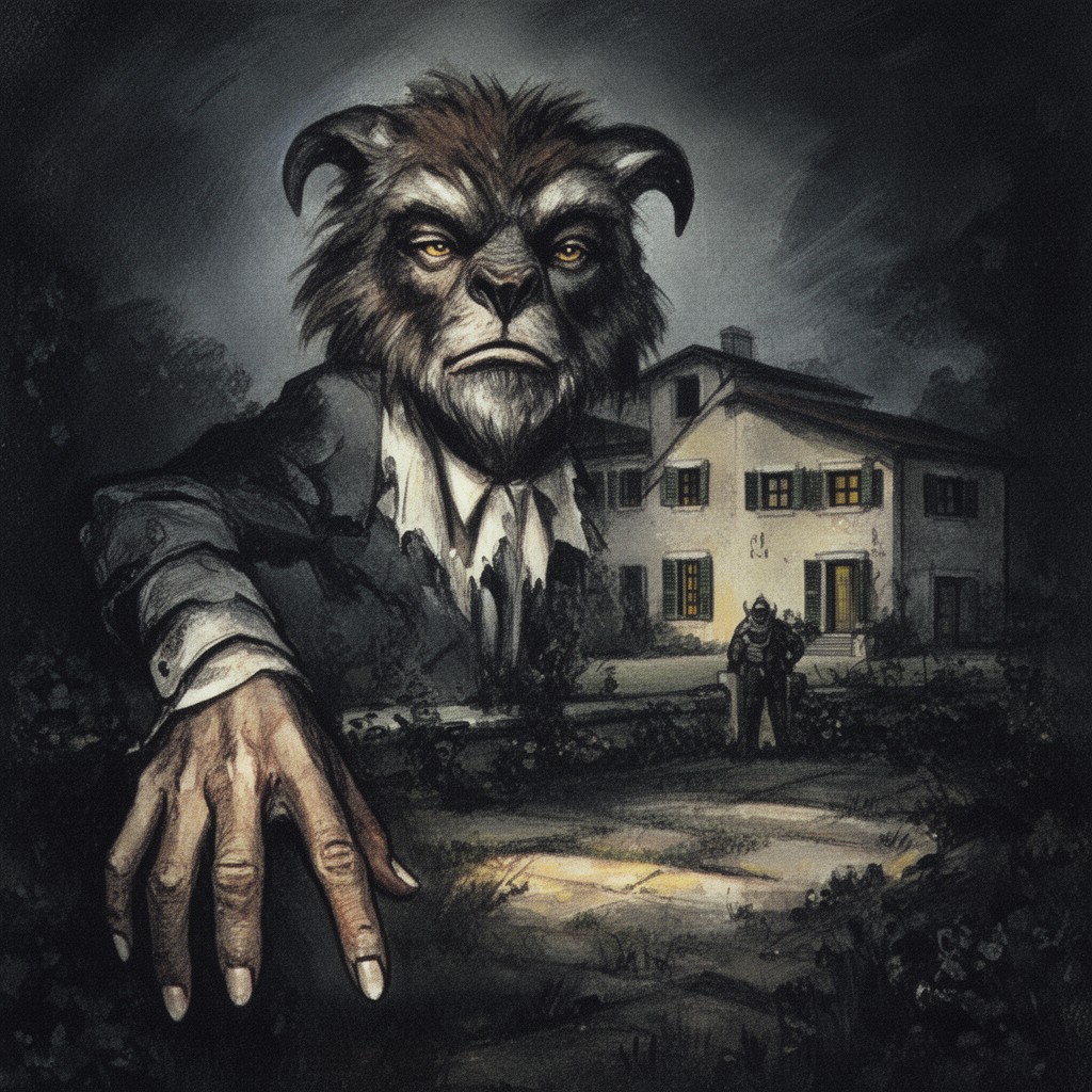 AI-generated illustration of The Beast with Five Fingers