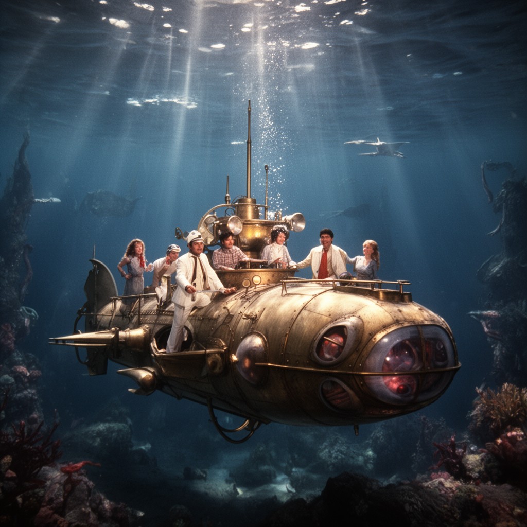 AI-generated illustration of 20,000 Leagues Under the Sea (1954 film)