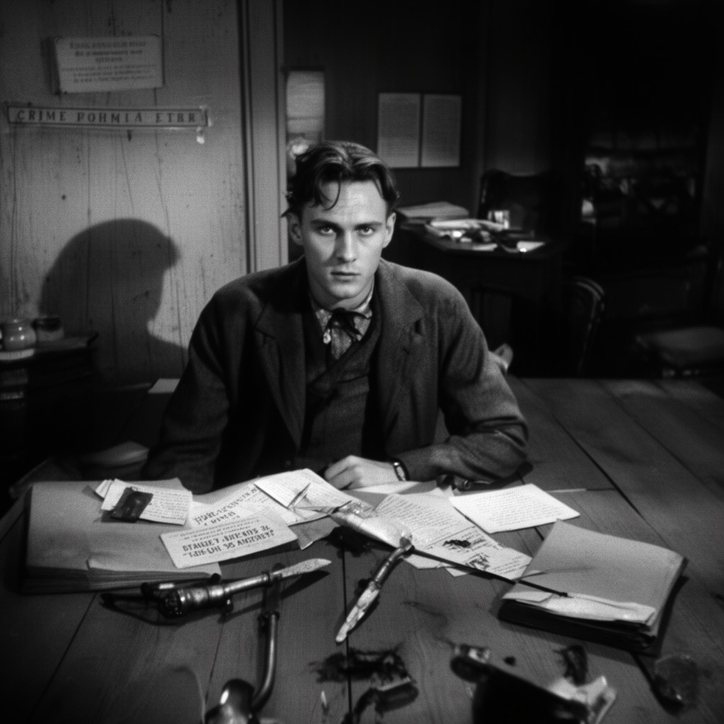 AI-generated illustration of Crime and Punishment (1935 film)