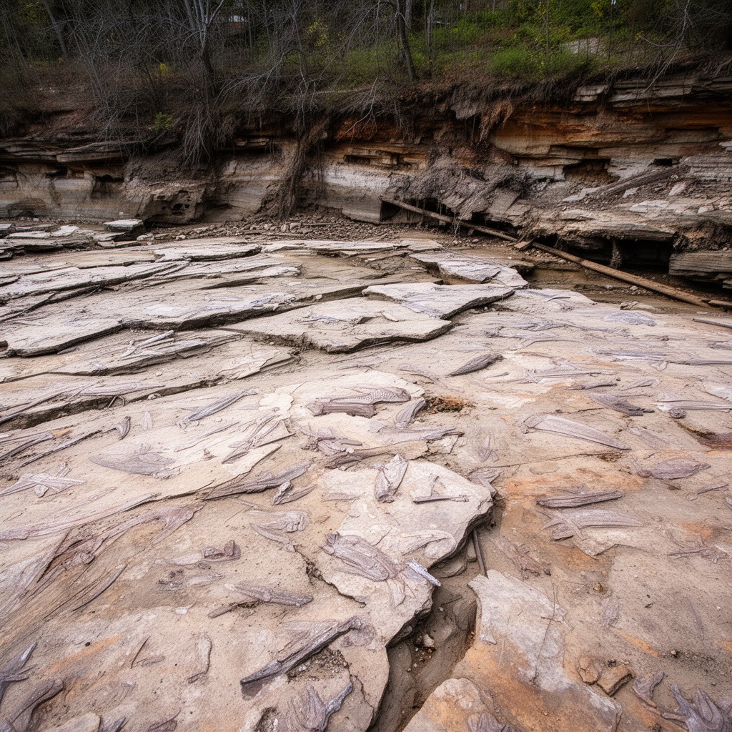 AI-generated illustration of Devonian Fossil Gorge