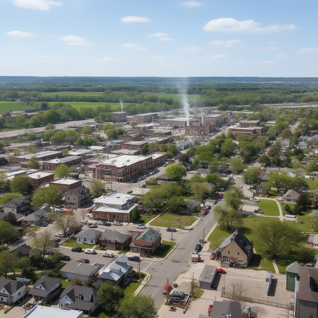 AI-generated illustration of eastern Iowa