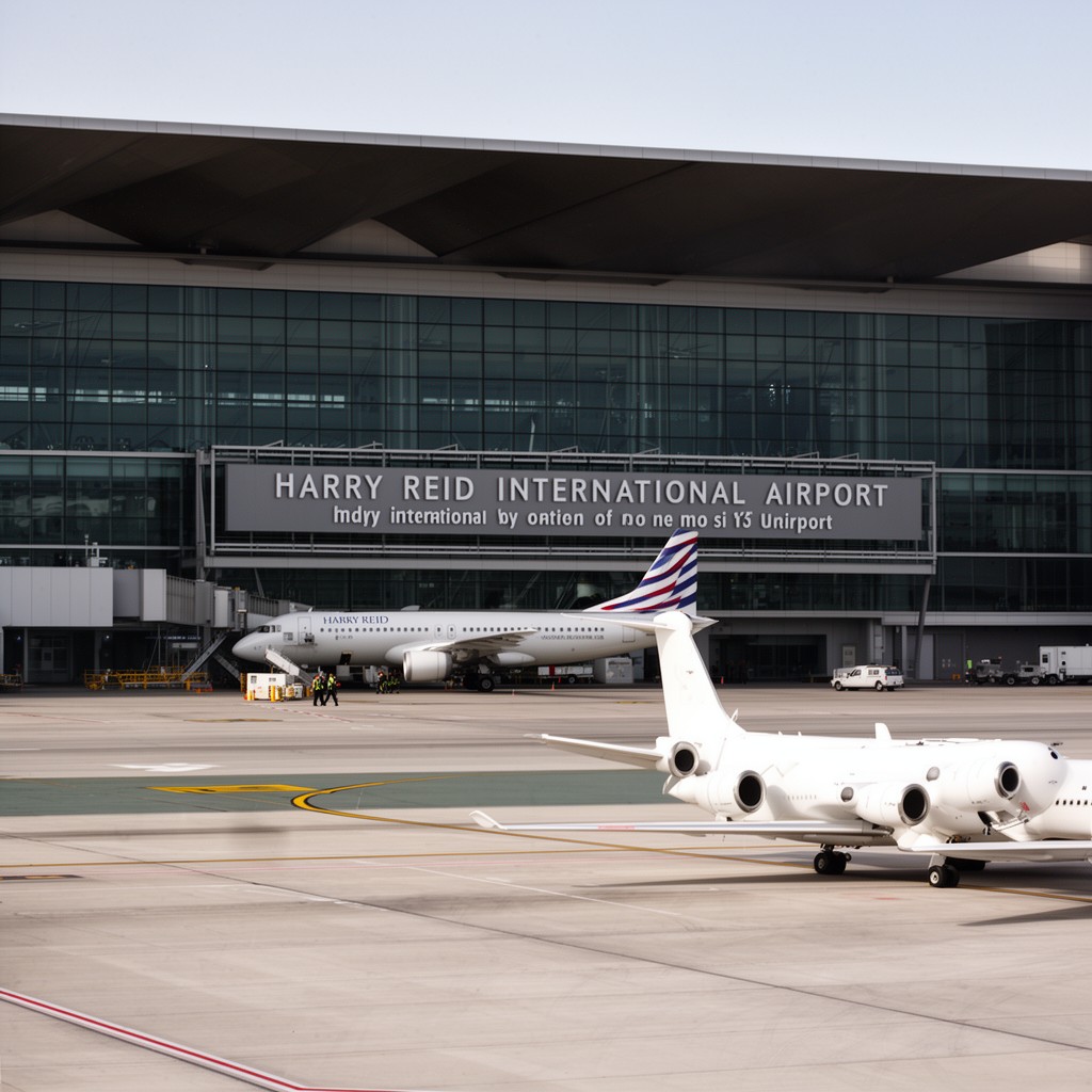 AI-generated illustration of Harry Reid International Airport