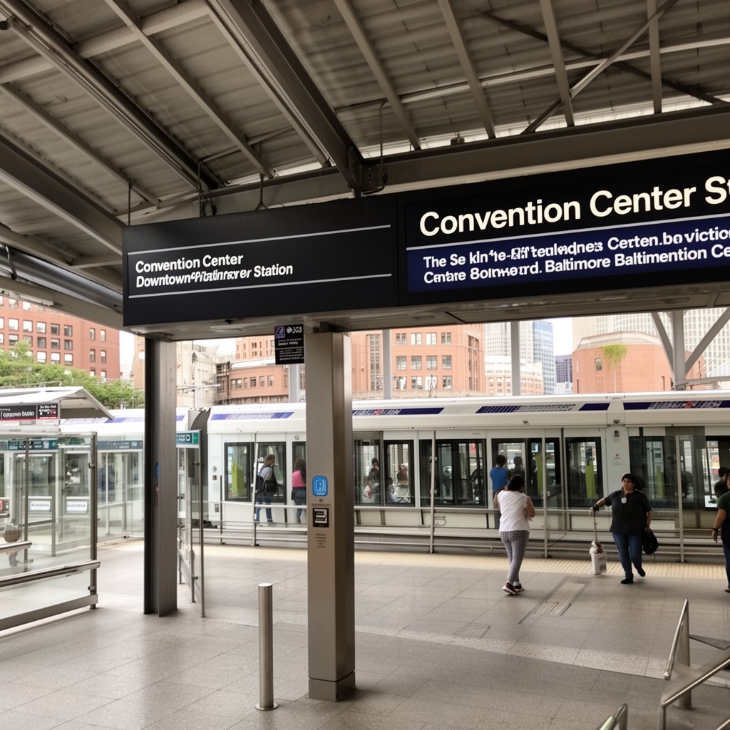 AI-generated illustration of Convention Center station