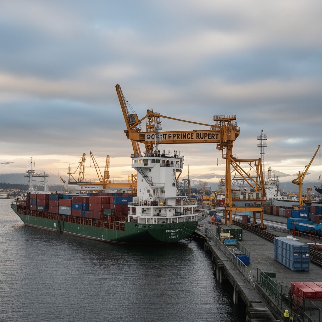 AI-generated illustration of Port of Prince Rupert
