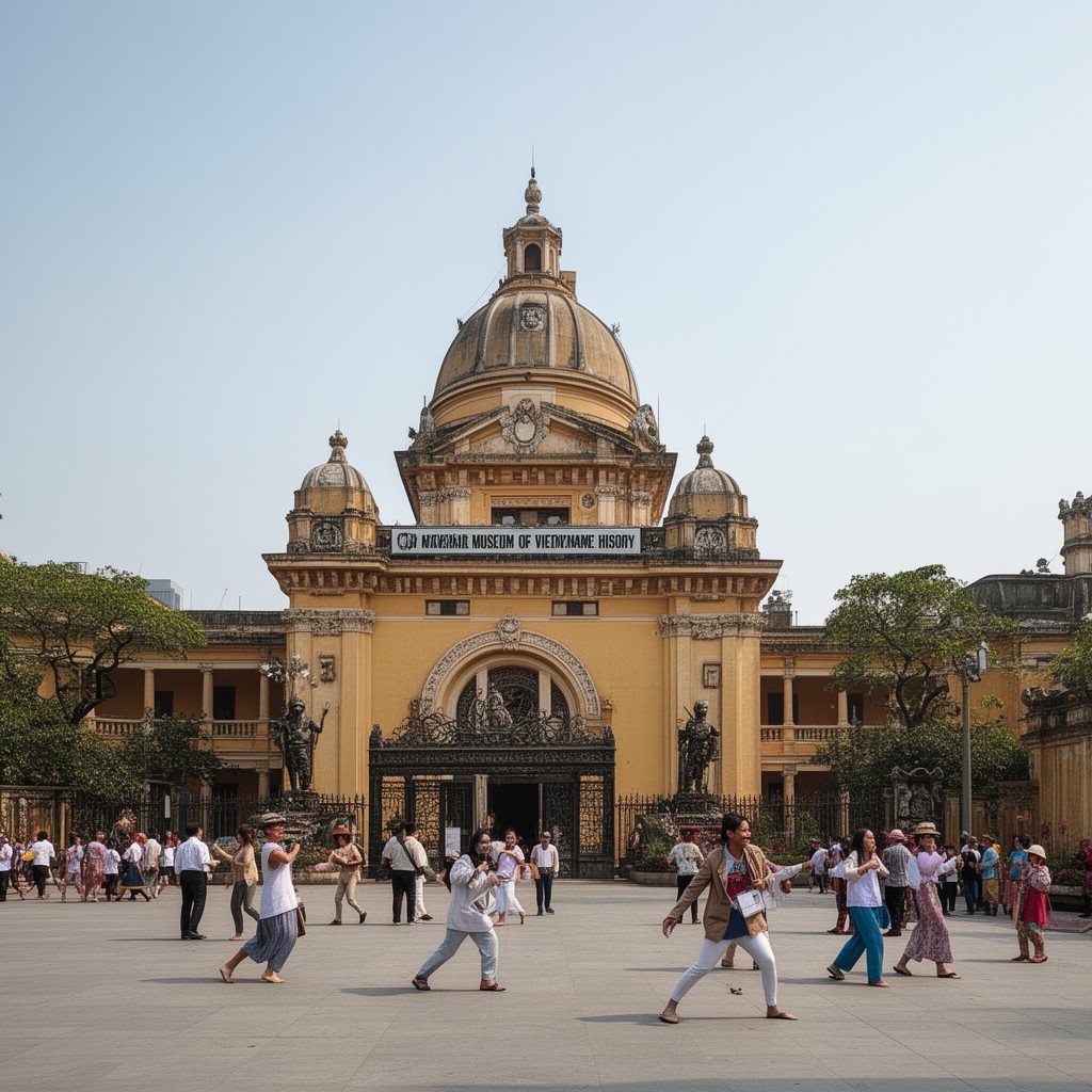 AI-generated illustration of National Museum of Vietnamese History
