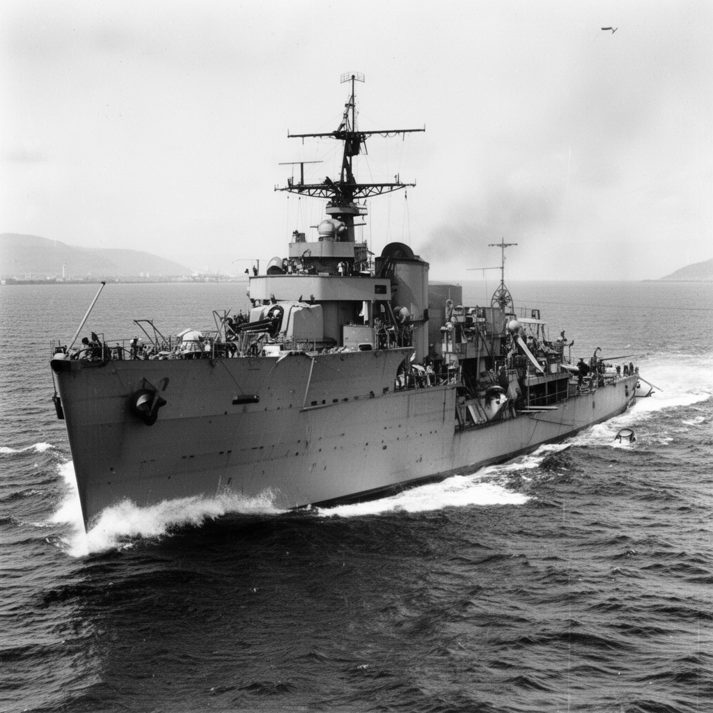 AI-generated illustration of USS Hammann (DD-412)