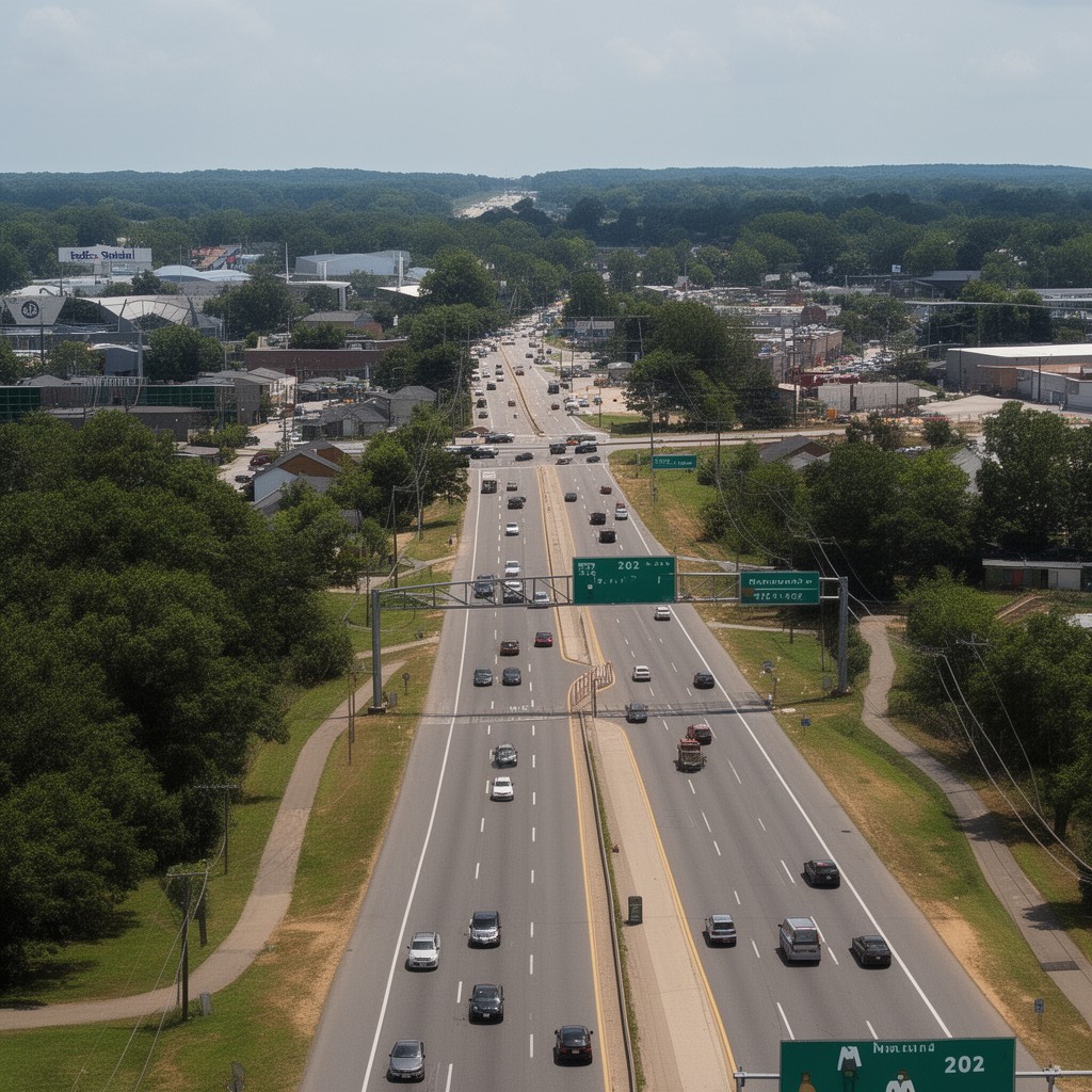 AI-generated illustration of Maryland Route 202