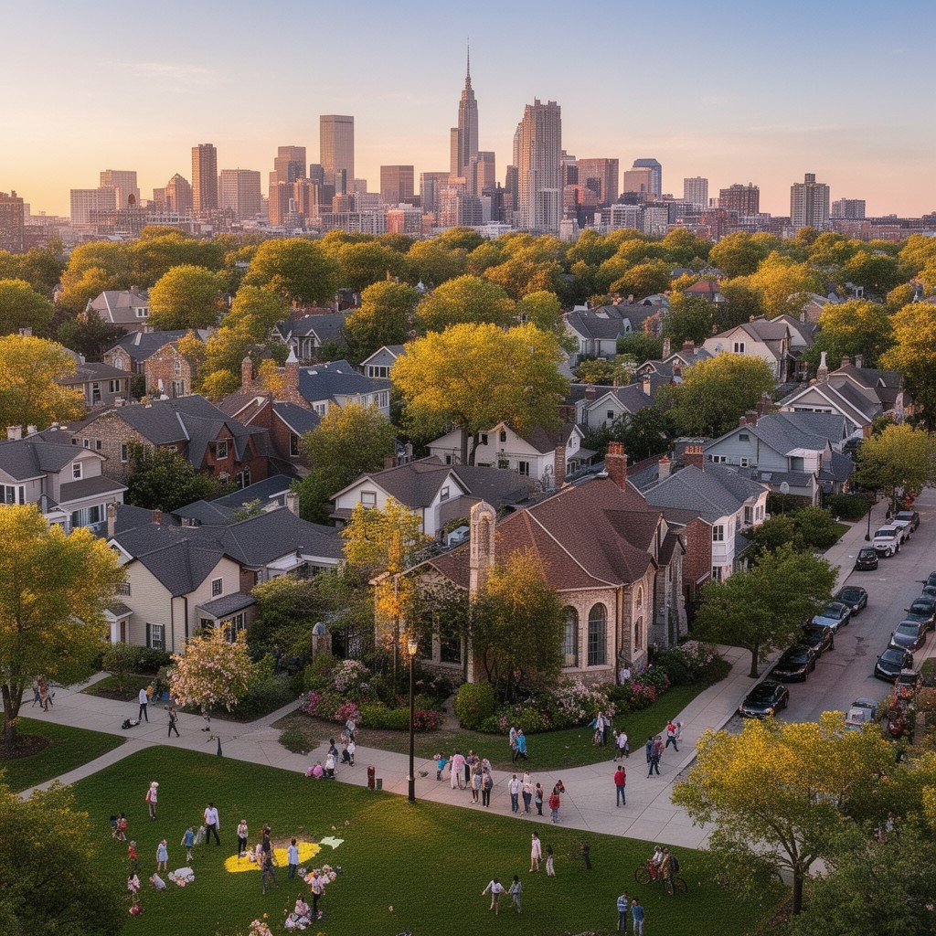 AI-generated illustration of Elmhurst, Illinois