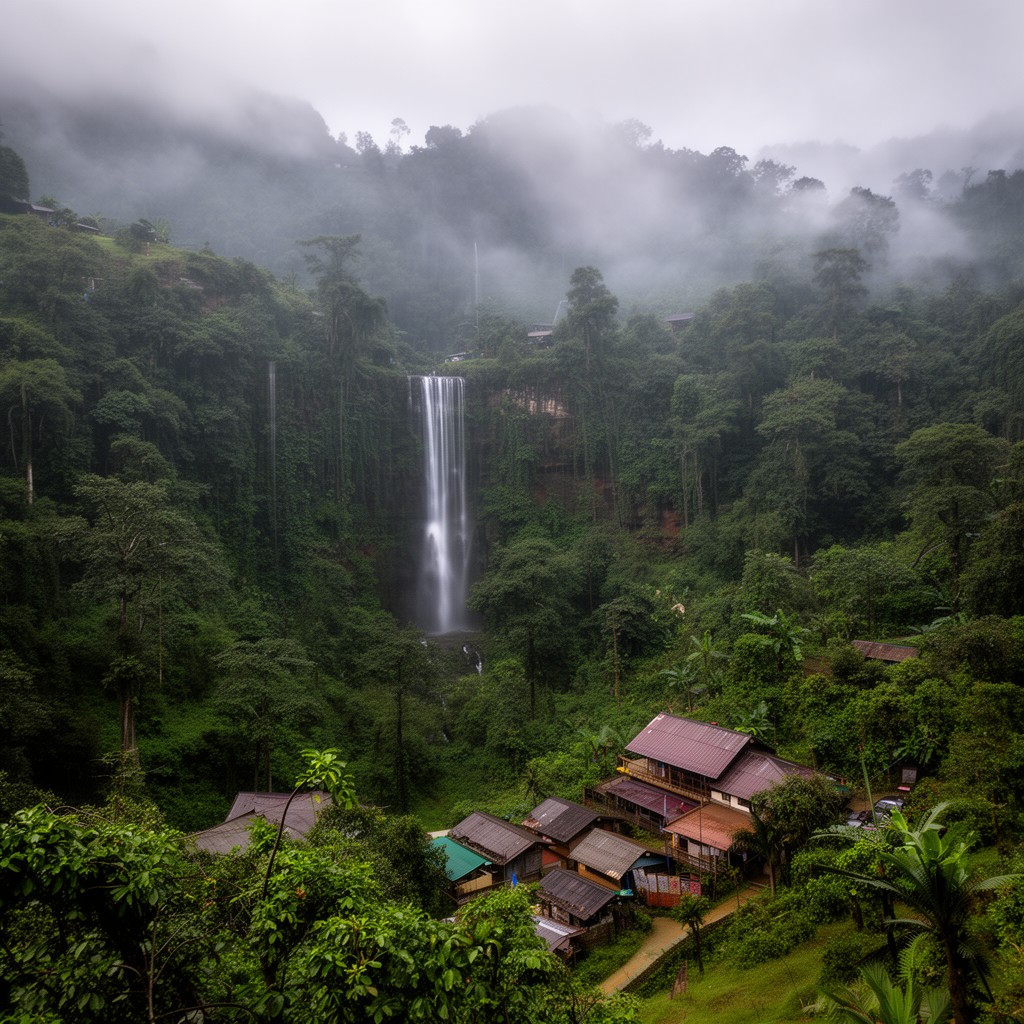 AI-generated illustration of Meghalaya