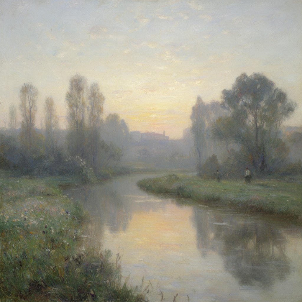 AI-generated illustration of Alfred Sisley